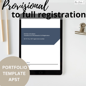 Preview of Portfolio Template: Provisional to Full Registration (APST)