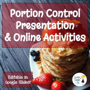 Preview of Portion Control Presentation and Notes Guide - Online Distance Learning