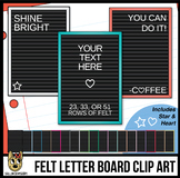 Portrait Letter Boards Clip Art | Black Felt | ADD YOUR OW