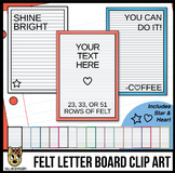 Portrait Letter Boards Clip Art | White Felt | ADD YOUR OW