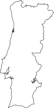 doodle freehand drawing of portugal map. 20032442 PNG