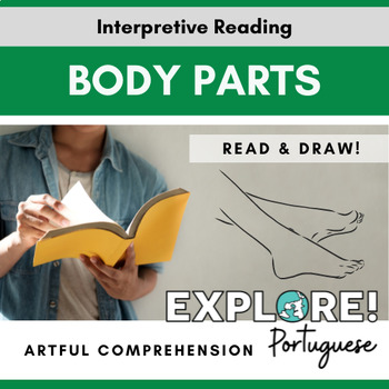 Preview of Portuguese | Artful Reading Comprehension - Body Parts (EDITABLE!)