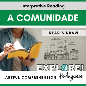 Preview of Portuguese | Artful Reading Comprehension - Community (EDITABLE!)