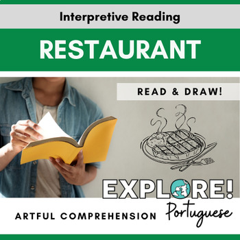 Preview of Portuguese | Artful Reading Comprehension - Food & Restaurants (EDITABLE!)