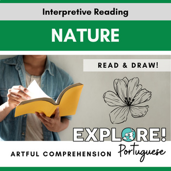 Preview of Portuguese | Artful Reading Comprehension - Nature (EDITABLE!)