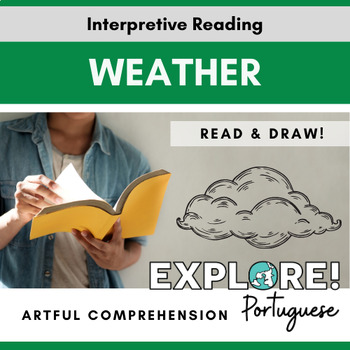 Preview of Portuguese | Artful Reading Comprehension - Weather (EDITABLE!)