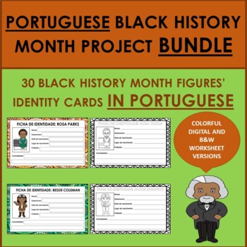 Preview of Portuguese Black History Month Project BUNDLE (30 Figures)
