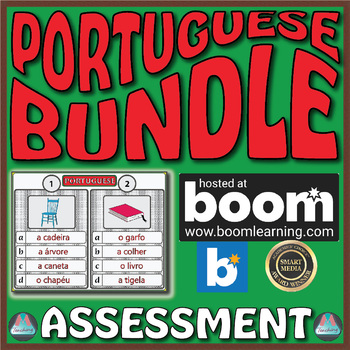 Preview of Portuguese Boom Cards – Basic Vocabulary Bundle