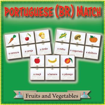Preview of Portuguese (Brazilian) Match - Fruits and Vegetables
