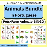 Portuguese Bundle with Farm Animals and Pets, Games Cards 
