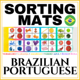 Portuguese COLOR sorting mats with REAL pictures | Mats de