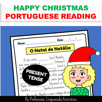 Preview of O Natal - Portuguese Christmas activity - Português Winter Reading Comprehension
