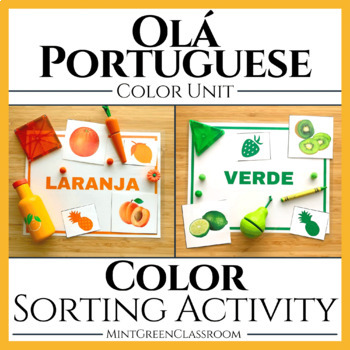 Preview of Brazilian Portuguese Color Sorting Activity