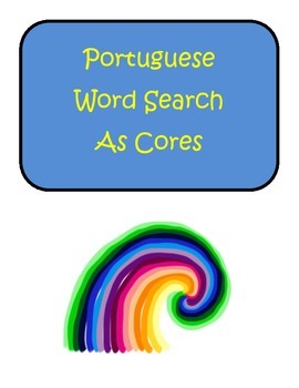 Preview of Portuguese Colors Cores Word Search Build Vocabulary Improve Spelling