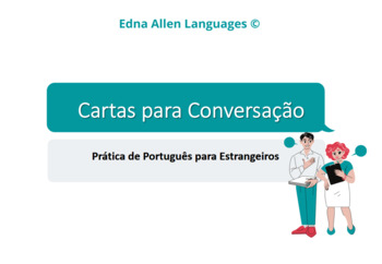 Preview of Portuguese Conversation Cards - Cartas para Conversação - Printable