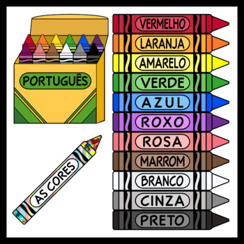 Preview of Crayons in Portuguese / Colors in Portuguese