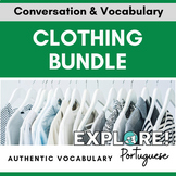 Portuguese EDITABLE Clothing Vocab & Conversation Bundle