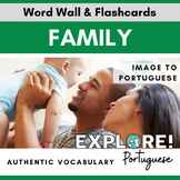 Portuguese EDITABLE Family Word Wall & Vocabulary Flashcards