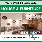 Portuguese | EDITABLE House & Furniture Word Wall & Vocabu