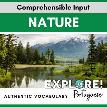 Preview of Portuguese EDITABLE Nature Authentic Vocabulary lesson