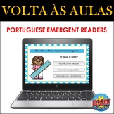 Portuguese Emergent Readers BOOM CARDS: Volta às Aulas (Ba