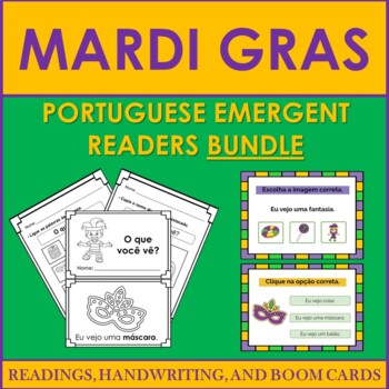 Preview of Portuguese Emergent Readers: MARDI GRAS BUNDLE