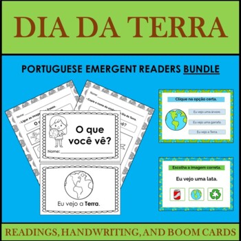 Preview of Portuguese Emergent Readers: PORTUGUESE EARTH DAY BUNDLE ( DIA DA TERRA)