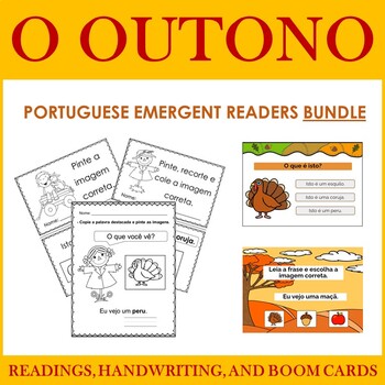 Preview of Portuguese Emergent Readers - Portuguese Fall: O Outono BUNDLE