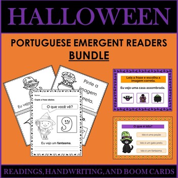 Preview of Portuguese Emergent Readers - Portuguese Halloween: O DIA DAS BRUXAS BUNDLE