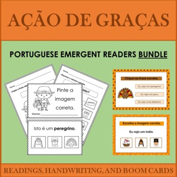 Preview of Portuguese Emergent Readers - Portuguese Thanksgiving: Ação de Graças BUNDLE