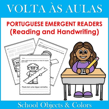 Preview of Portuguese Emergent Readers and Handwriting - Back to School: Volta às Aulas