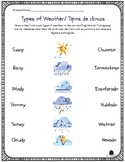 Portuguese & English : Matching Types of Weather