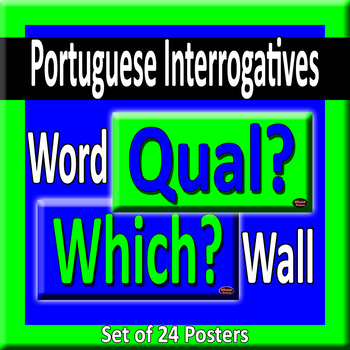 Preview of Portuguese & English Question Words/Interrogatives Word Wall Posters