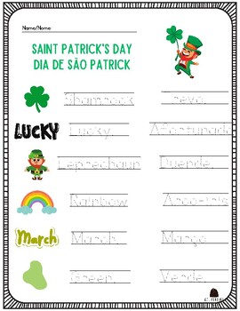 Preview of Portuguese & English : St. Patrick's Day