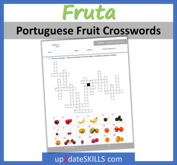 Preview of Portuguese FRUIT Crosswords – practice singular and plural nouns