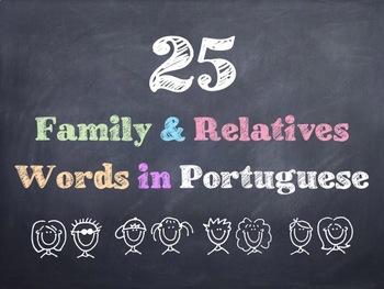 Preview of Portuguese Family & Relatives Words PowerPoint