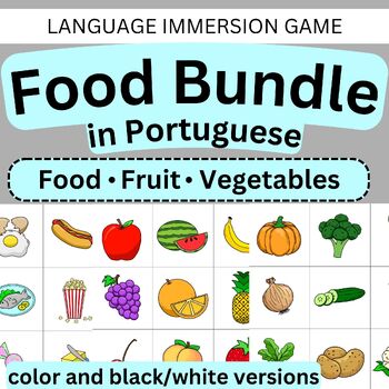 Preview of Portuguese Food Bundle includes 6 Game Card Decks and 2 Bingos