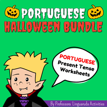 Preview of Portuguese Halloween Bundle - Dia das Bruxas Atividades - Grammar & Vocabulary
