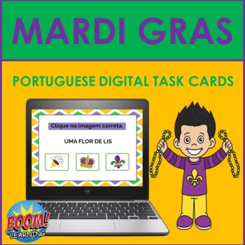 Preview of Portuguese Mardi Gras/Carnaval Vocabulary: BOOM CARDS