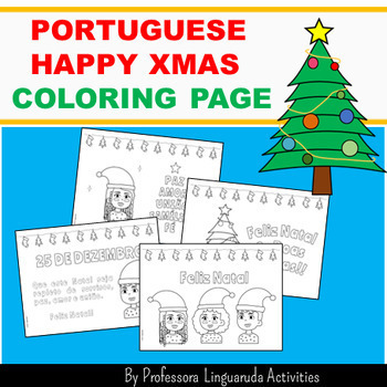 Preview of Feliz Natal - Portuguese Christmas Coloring pages - Português & Art