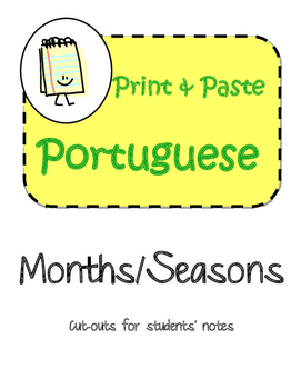 Preview of Portuguese Months & Seasons