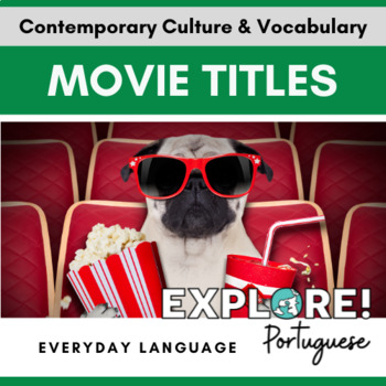 Preview of Portuguese | Movie Titles: Engaging, Low-Prep EDITABLE Activity