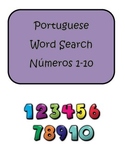 Portuguese Numbers Numeros 1-10 Word Search Build Vocabula