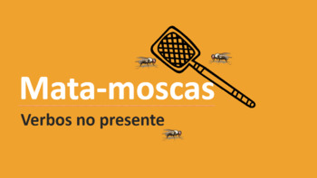 Preview of Portuguese Present Tense Mata-moscas Flyswatter Game Google Slides