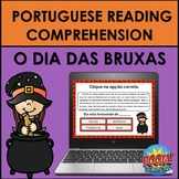 Portuguese Reading Comprehension BOOM CARDS: HALLOWEEN (O 
