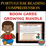 Portuguese Reading Comprehension Boom Cards: GROWING BUNDLE