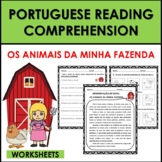 Portuguese Reading Comprehension: Farm Animals/Animais da 