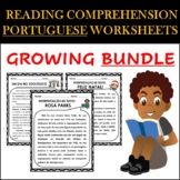 Portuguese Reading Comprehension Worksheets: GROWING BUNDLE