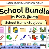 Portuguese School Bundle includes 3 Game Card Decks and 1 BINGO