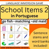 Portuguese School Items Expansion Pack Games Printable Car